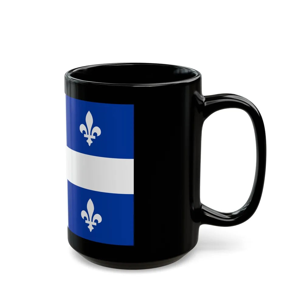 Flag of Quebec Canada - Black Coffee Mug-Go Mug Yourself