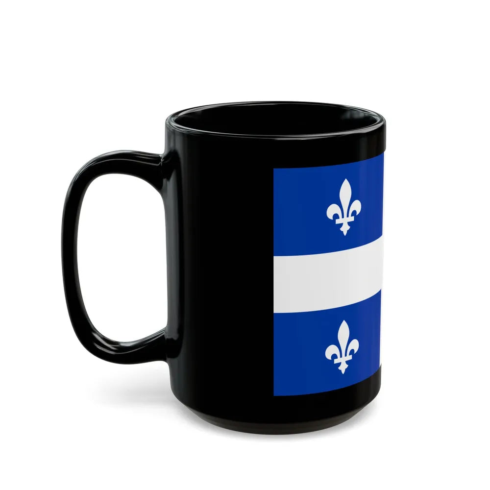 Flag of Quebec Canada - Black Coffee Mug-Go Mug Yourself