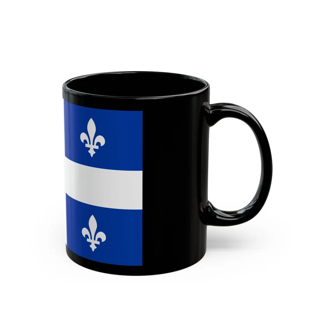 Flag of Quebec Canada - Black Coffee Mug-Go Mug Yourself