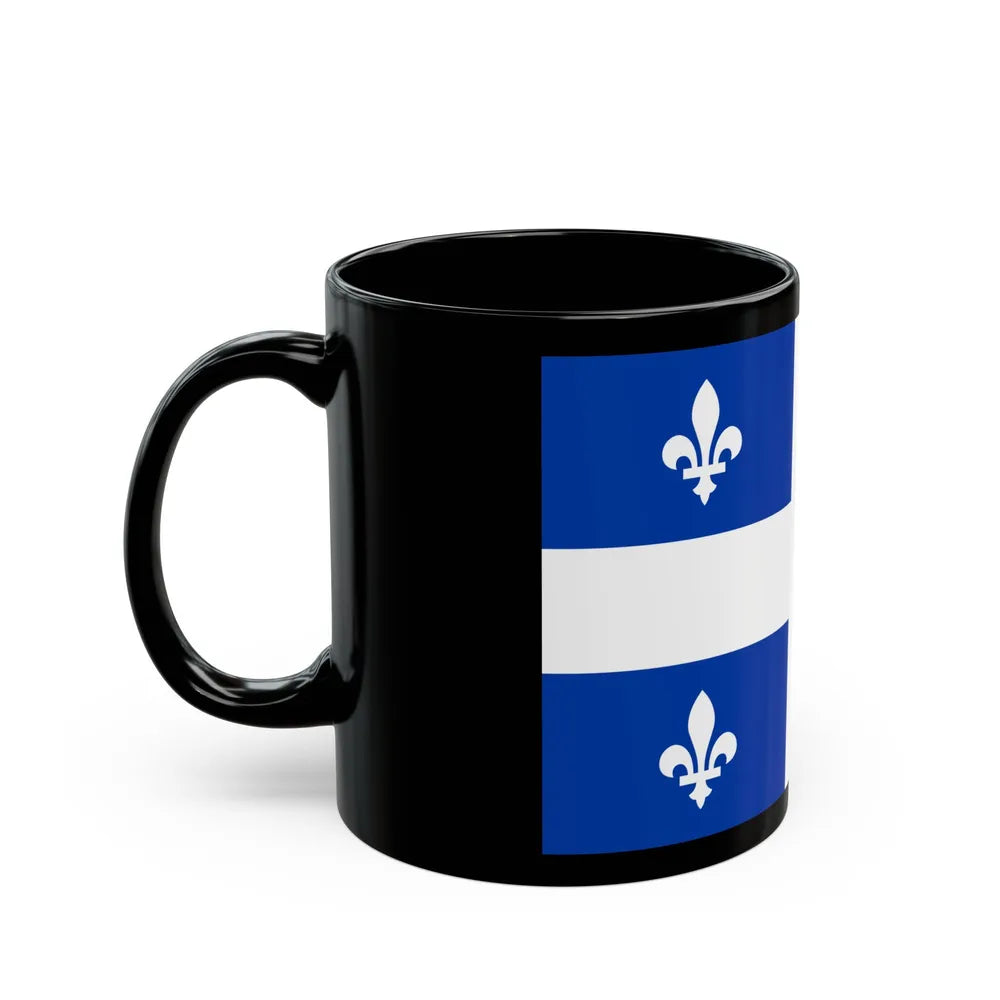 Flag of Quebec Canada - Black Coffee Mug-Go Mug Yourself