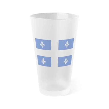 Flag of Quebec Canada - Frosted Pint Glass 16oz 16oz Frosted - Go Mug Yourself