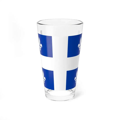 Flag of Quebec Canada - Pint Glass 16oz 16oz - Go Mug Yourself