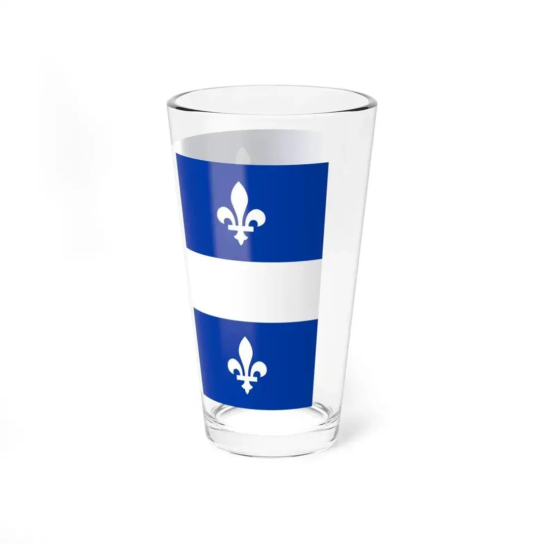 Flag of Quebec Canada - Pint Glass 16oz - Go Mug Yourself