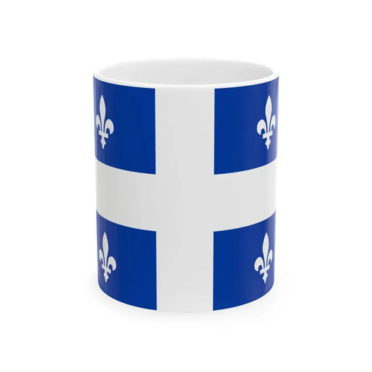 Flag of Quebec (Canada) White Coffee Mug 11oz - Go Mug Yourself