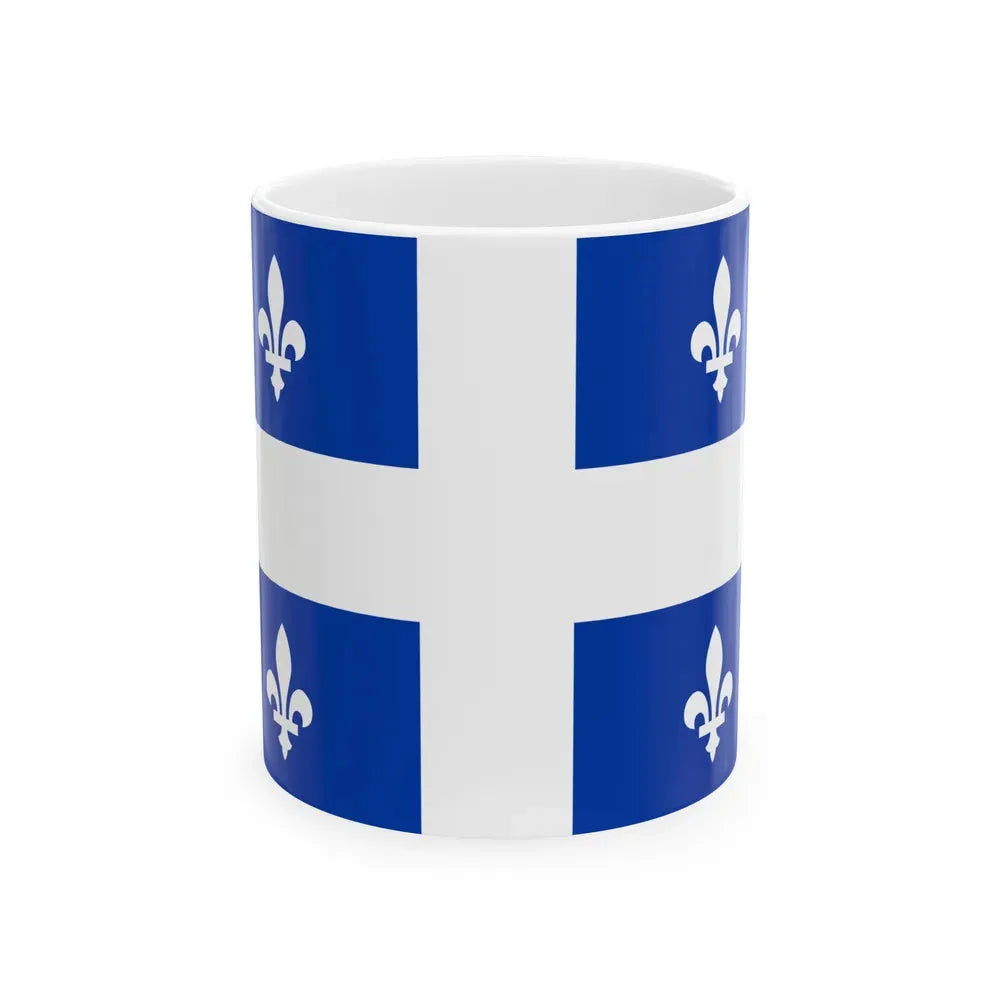 Flag of Quebec Canada - White Coffee Mug 11oz - Go Mug Yourself