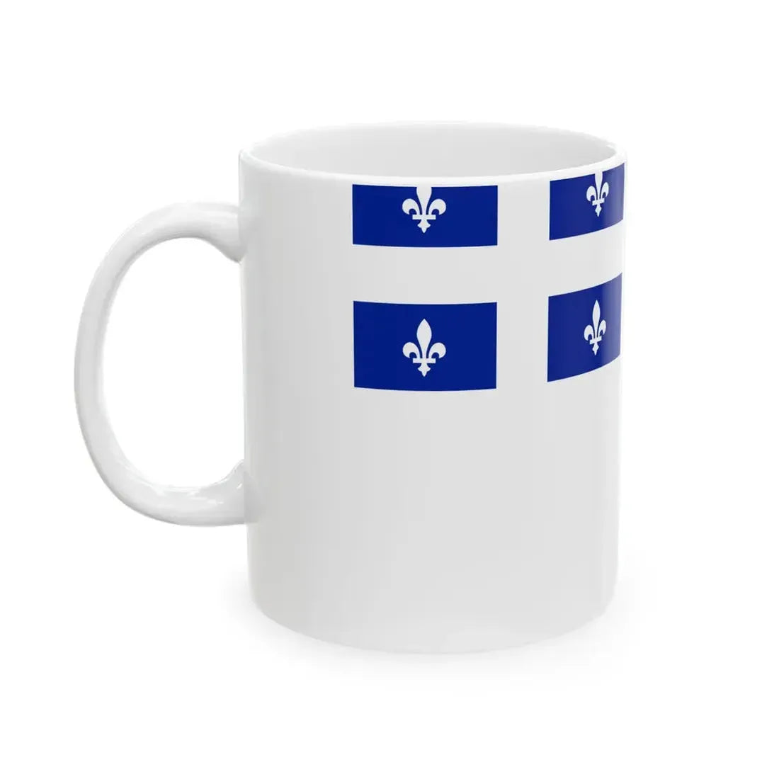 Flag of Quebec City 1967-1987 (Canada) White Coffee Mug - Go Mug Yourself