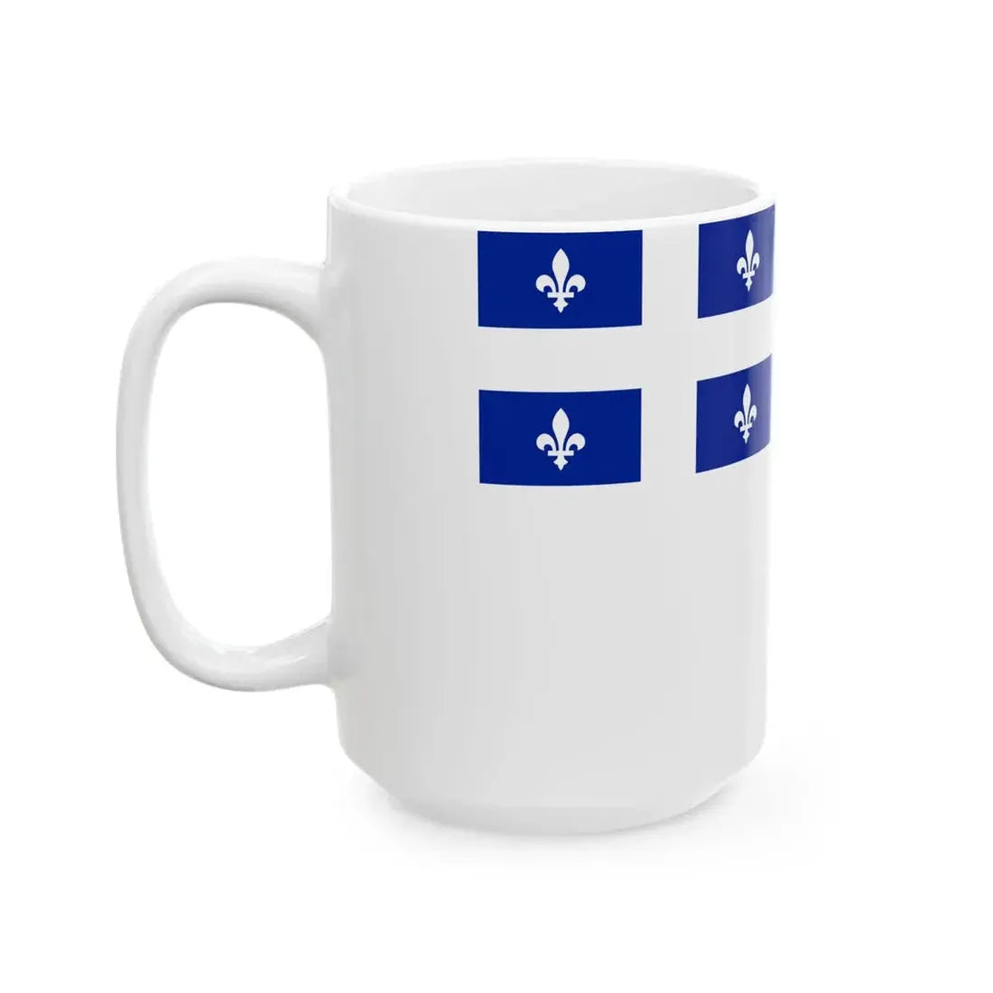 Flag of Quebec City 1967-1987 (Canada) White Coffee Mug - Go Mug Yourself