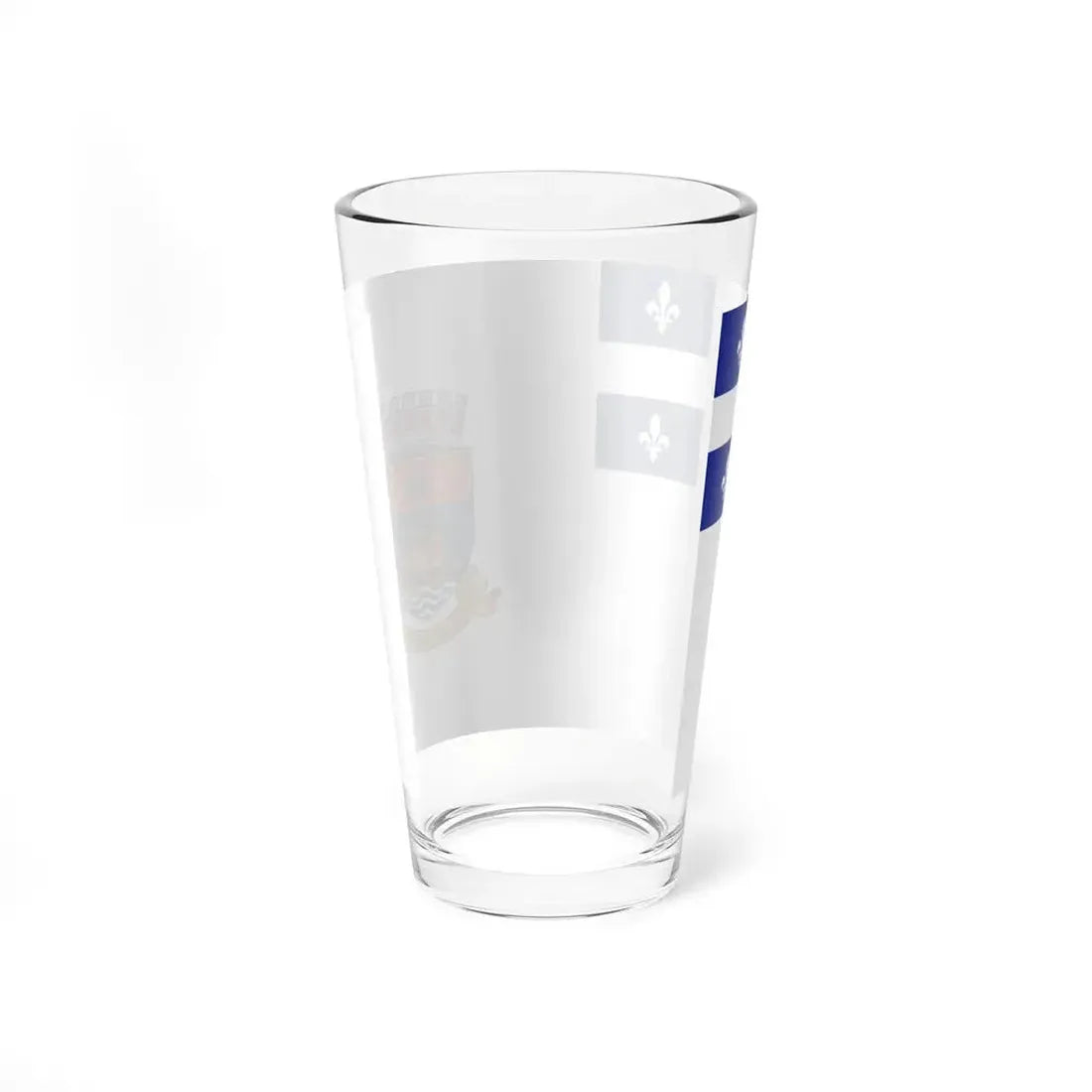Flag of Quebec City 1967 to 1987 Canada - Pint Glass 16oz - Go Mug Yourself