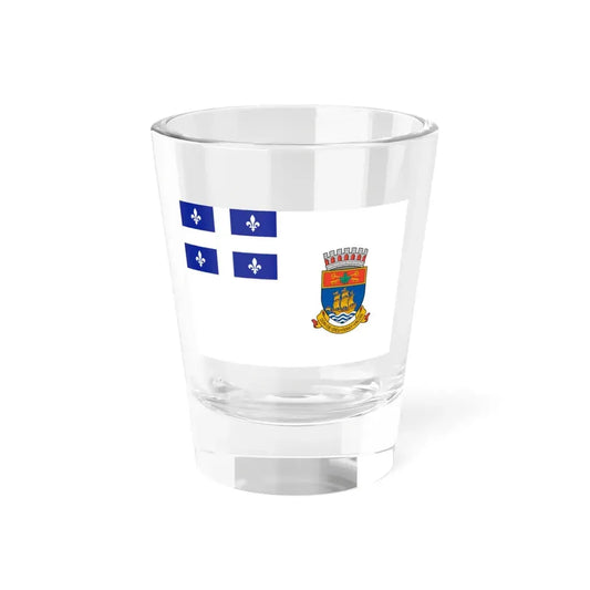Flag of Quebec City 1967 to 1987 Canada - Shot Glass 1.5oz 1.5oz - Go Mug Yourself