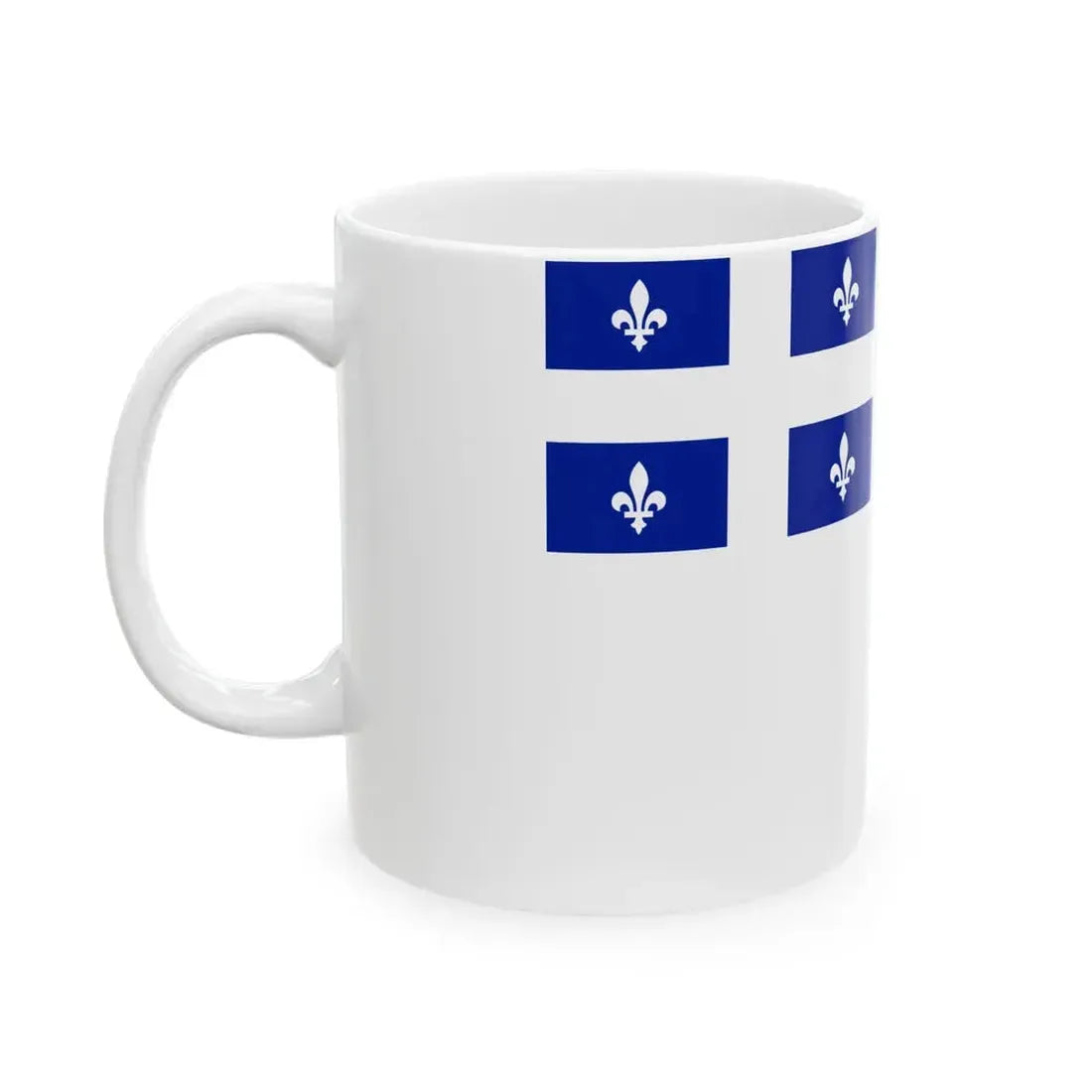 Flag of Quebec City 1967 to 1987 Canada - White Coffee Mug - Go Mug Yourself