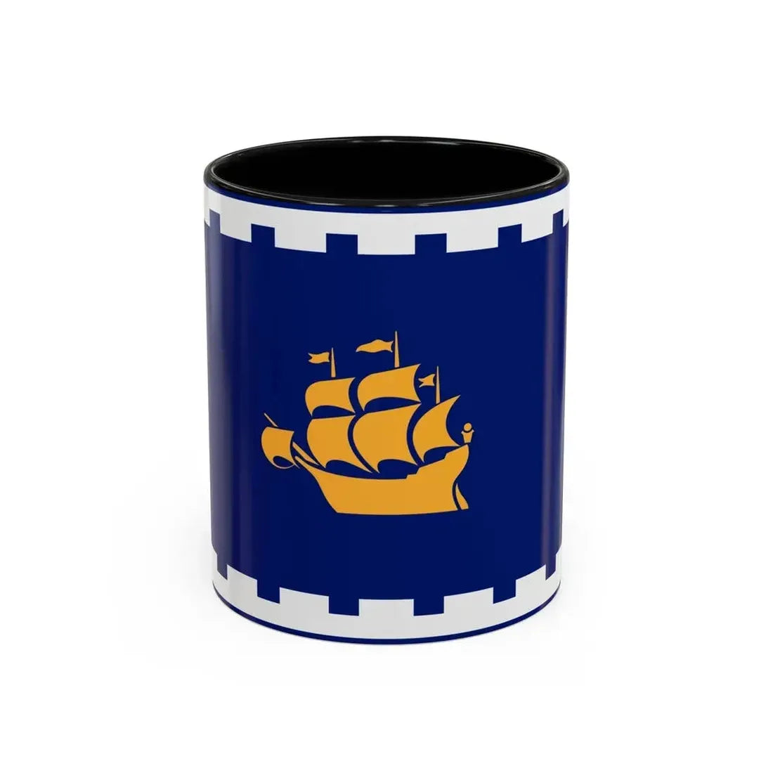 Flag of Quebec City Canada - Accent Coffee Mug 11oz Black - Go Mug Yourself