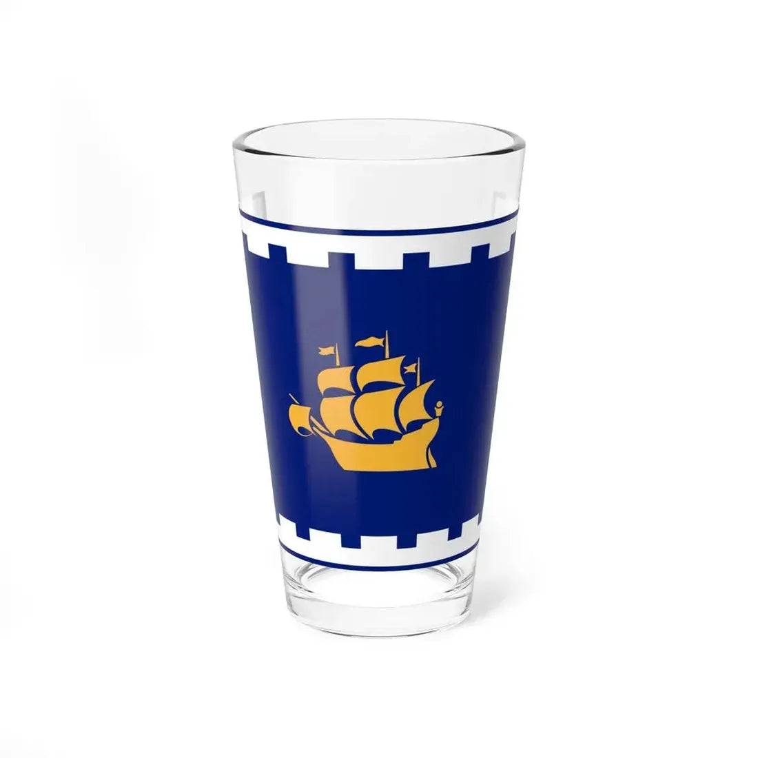 Flag of Quebec City Canada - Pint Glass 16oz 16oz - Go Mug Yourself