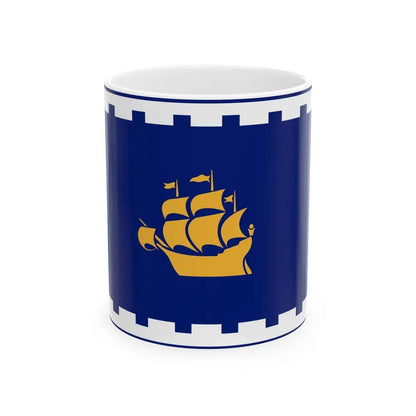 Flag of Quebec City Canada - White Coffee Mug 11oz - Go Mug Yourself