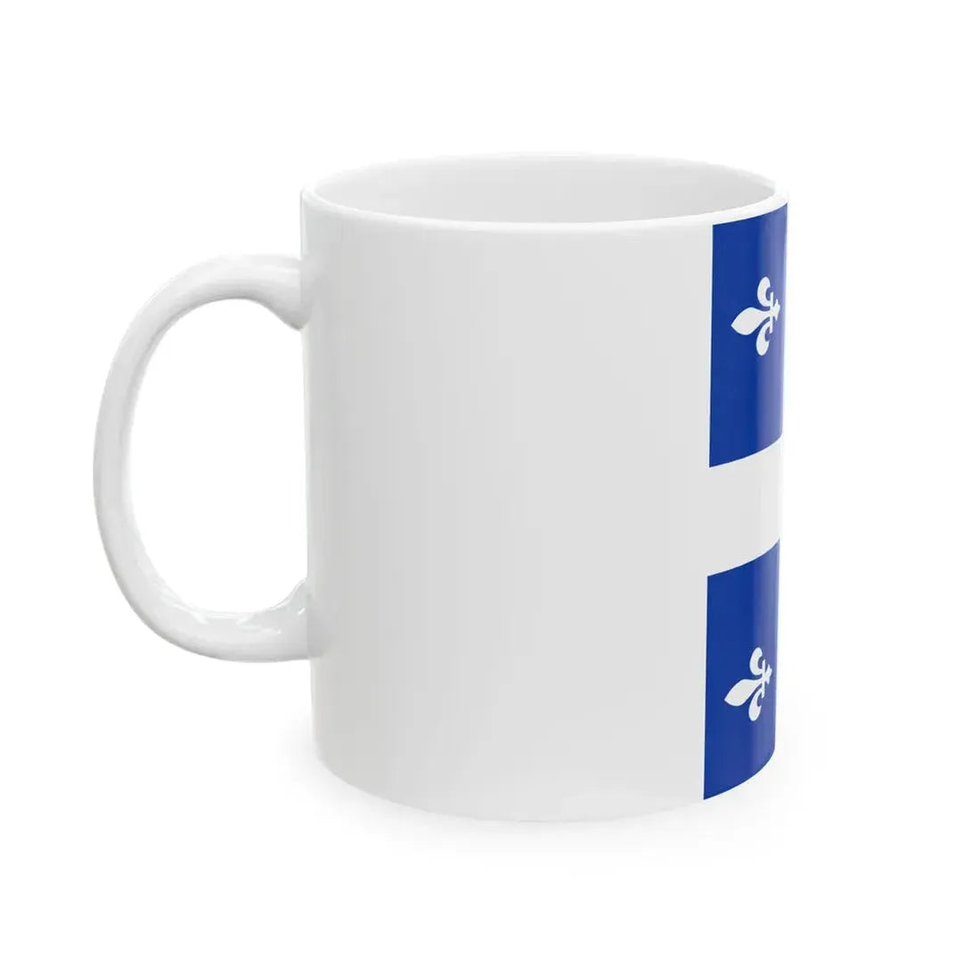 Flag of Quebec vertical (Canada) White Coffee Mug - Go Mug Yourself
