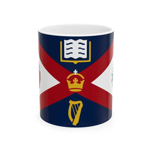 Flag of Queens University Belfast (Ireland) White Coffee Mug 11oz - Go Mug Yourself