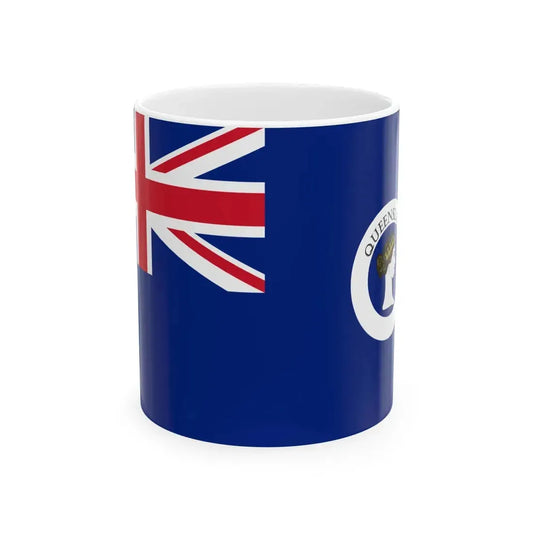 Flag of Queensland 1870-1876 (Australia) White Coffee Mug 11oz - Go Mug Yourself