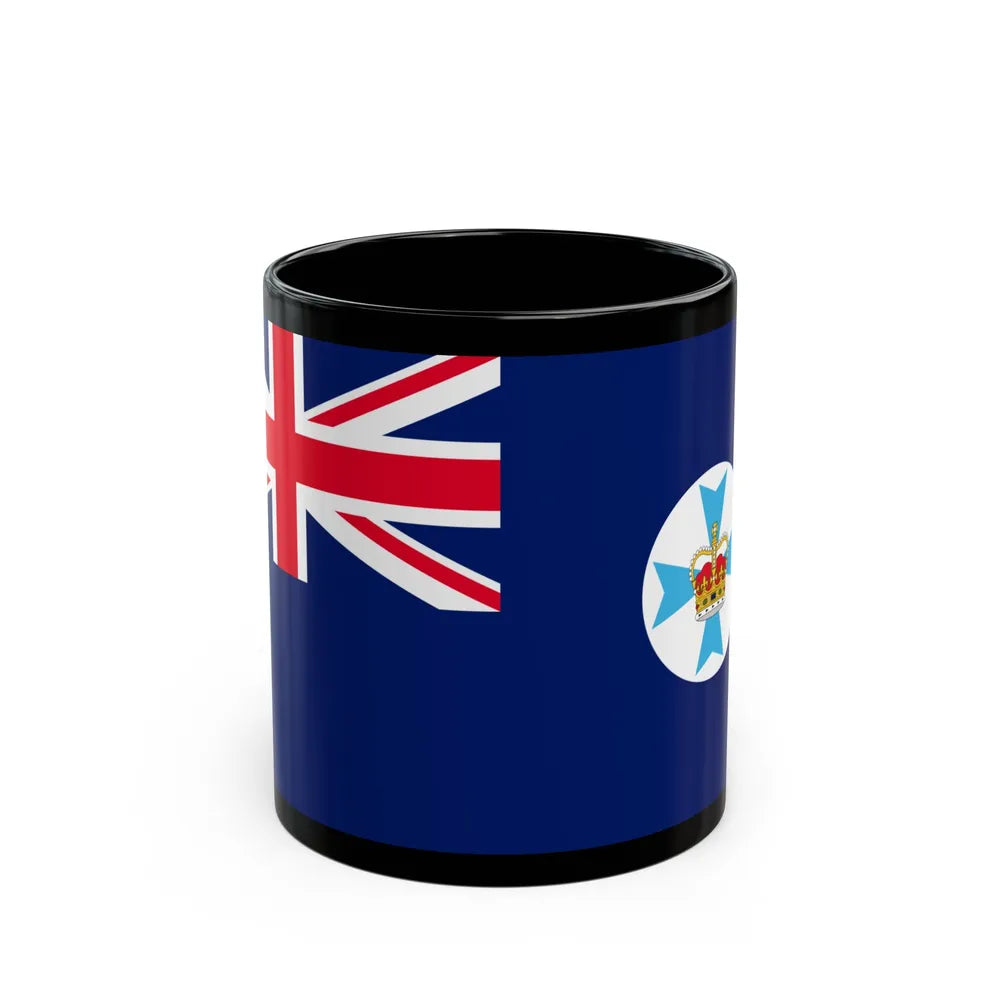 Flag of Queensland Australia - Black Coffee Mug-11oz-Go Mug Yourself