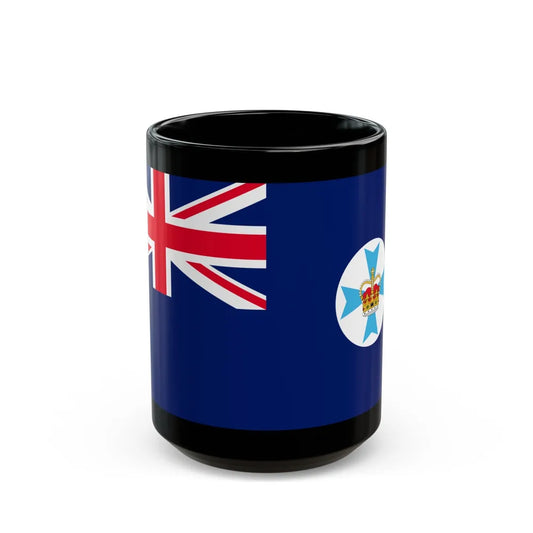 Flag of Queensland Australia - Black Coffee Mug-15oz-Go Mug Yourself