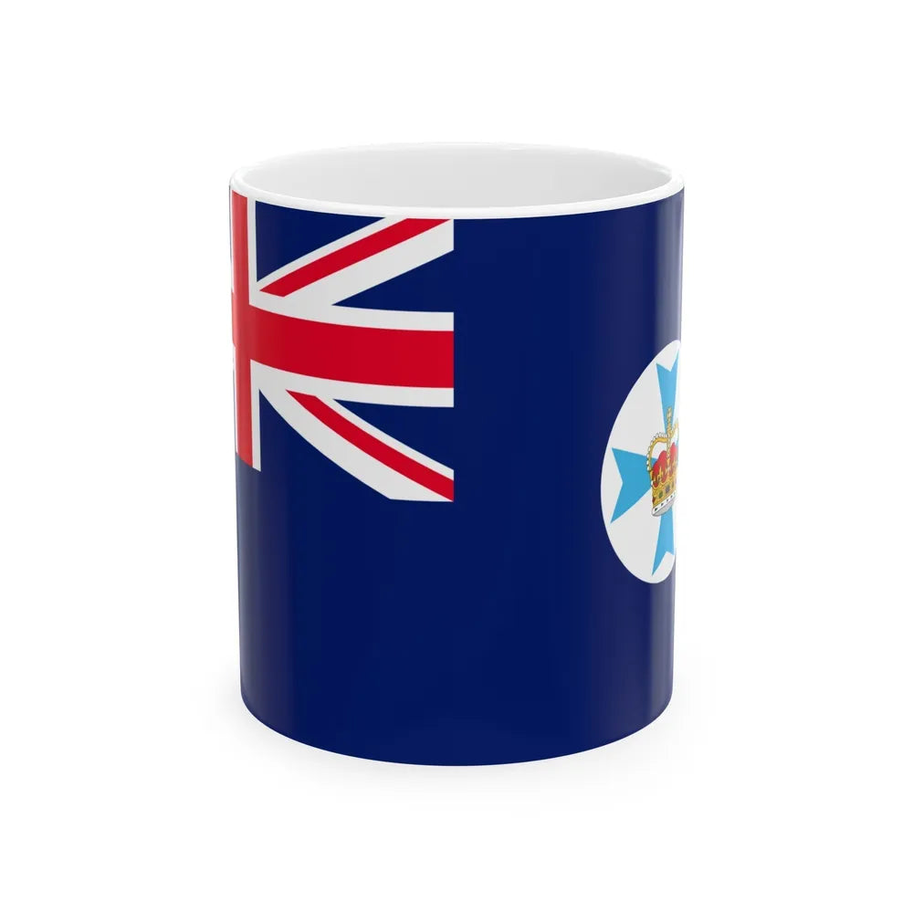 Flag of Queensland Australia - White Coffee Mug-11oz-Go Mug Yourself