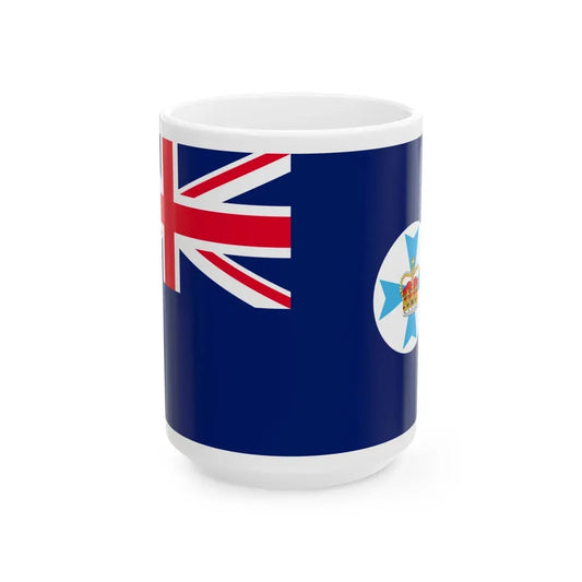 Flag of Queensland Australia - White Coffee Mug 15oz - Go Mug Yourself