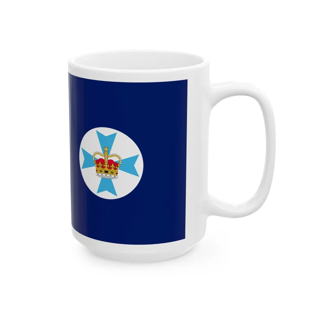 Flag of Queensland Australia - White Coffee Mug-Go Mug Yourself