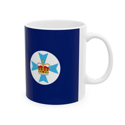 Flag of Queensland Australia - White Coffee Mug-Go Mug Yourself