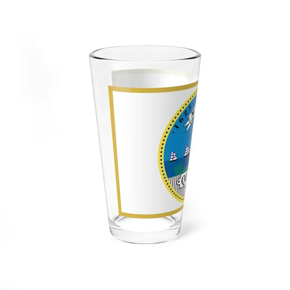 Flag of Quincy, Massachusetts - Pint Glass 16oz - Go Mug Yourself