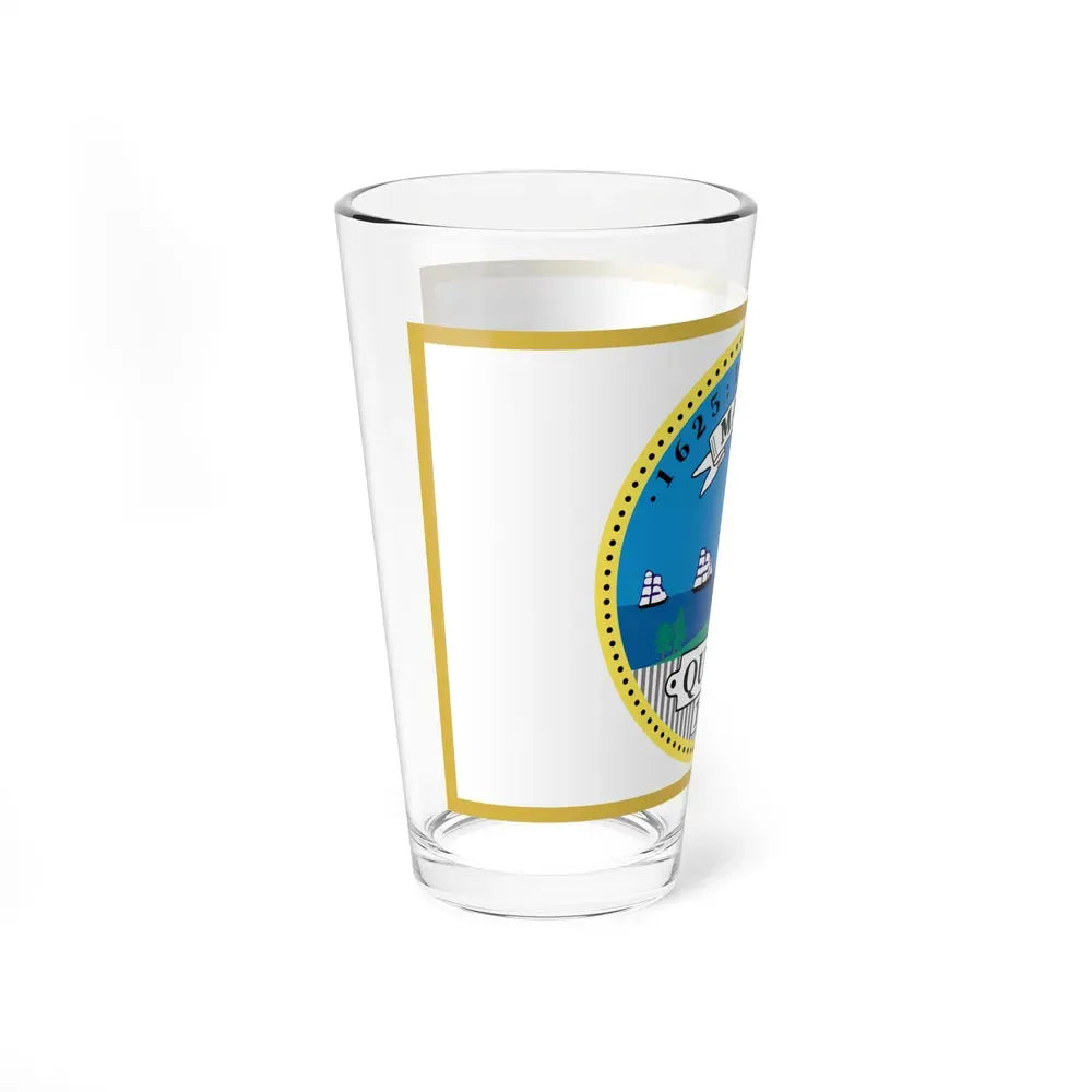 Flag of Quincy, Massachusetts - Pint Glass 16oz - Go Mug Yourself