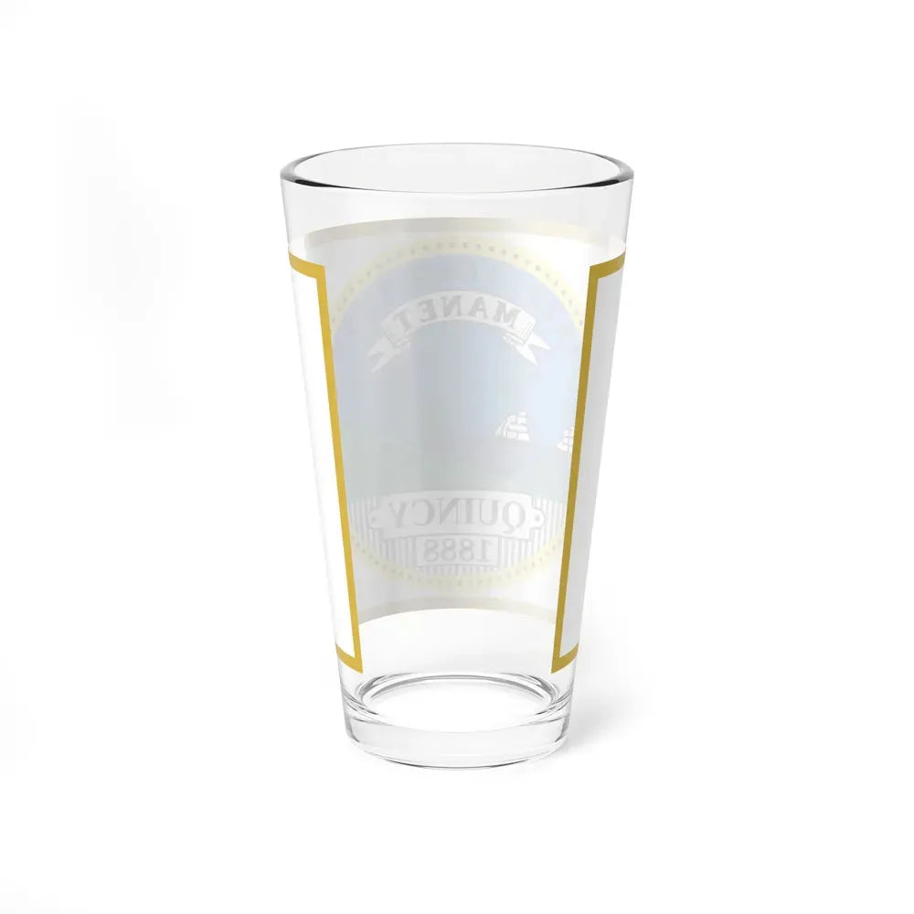 Flag of Quincy, Massachusetts - Pint Glass 16oz - Go Mug Yourself