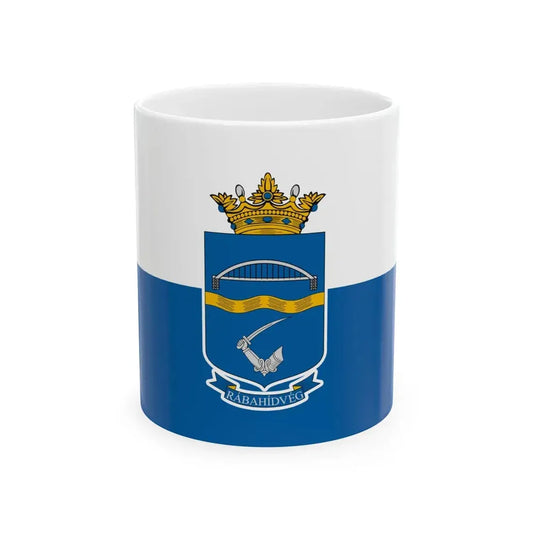 Flag of Rabahidveg (Hungary) White Coffee Mug 11oz - Go Mug Yourself
