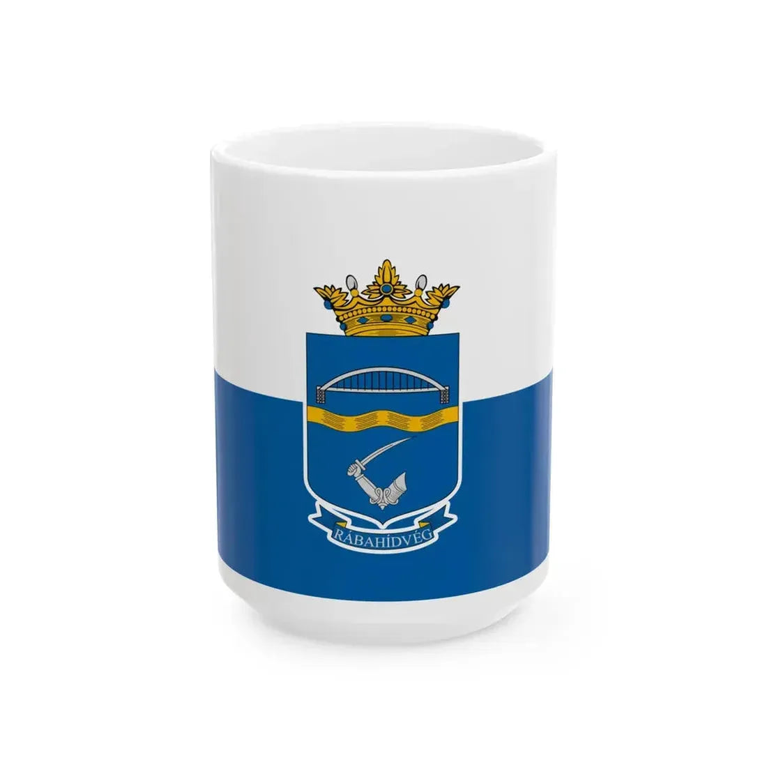 Flag of Rabahidveg (Hungary) White Coffee Mug 15oz - Go Mug Yourself