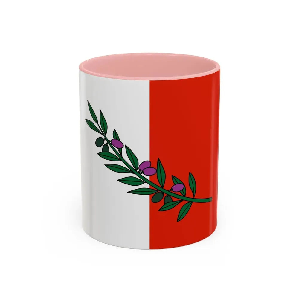 Flag of Rabat Malta - Accent Coffee Mug 11oz Pink - Go Mug Yourself