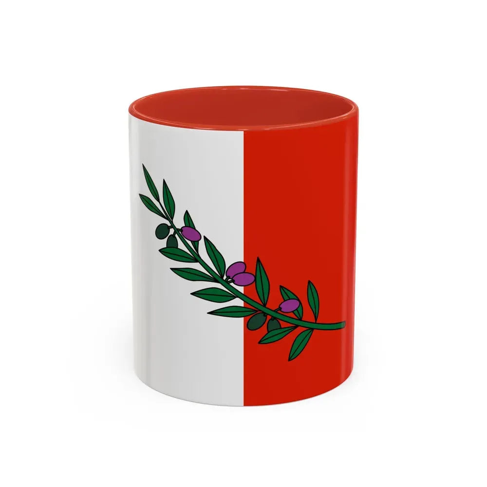 Flag of Rabat Malta - Accent Coffee Mug 11oz Red - Go Mug Yourself