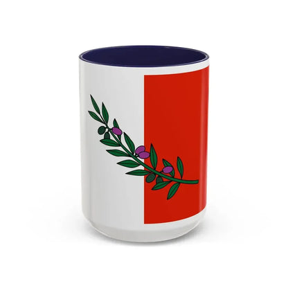 Flag of Rabat Malta - Accent Coffee Mug 15oz Navy - Go Mug Yourself