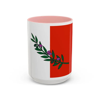 Flag of Rabat Malta - Accent Coffee Mug 15oz Pink - Go Mug Yourself