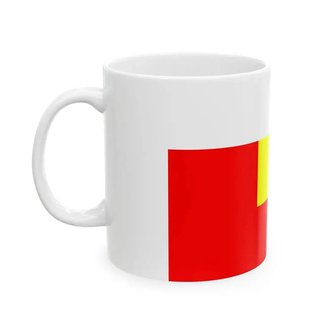 Flag of Rabhaland (India) White Coffee Mug - Go Mug Yourself