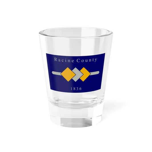 Flag of Racine County Wisconsin (United States) Shot Glass 1.5oz 1.5oz - Go Mug Yourself