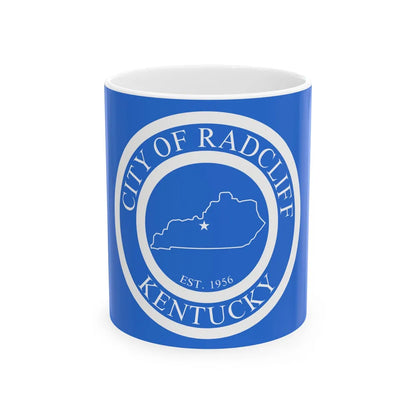 Flag of Radcliff Kentucky (United States) White Coffee Mug 11oz - Go Mug Yourself