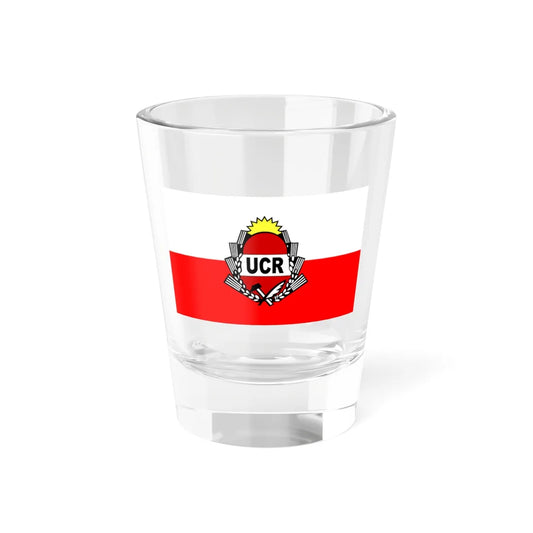 Flag of Radical Civic Union (Argentina) Shot Glass 1.5oz 1.5oz - Go Mug Yourself