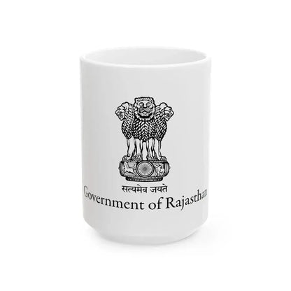 Flag of Rajasthan (India) White Coffee Mug 15oz - Go Mug Yourself