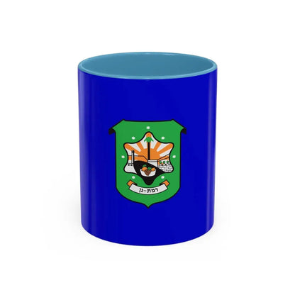 Flag of Ramat Gan Israel - Accent Coffee Mug 11oz Light Blue - Go Mug Yourself