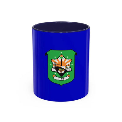 Flag of Ramat Gan Israel - Accent Coffee Mug 11oz Navy - Go Mug Yourself