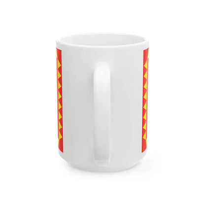 Flag of Rankovce Municipality (North Macedonia) White Coffee Mug - Go Mug Yourself