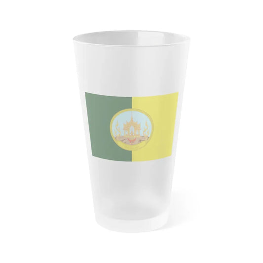 Flag of Ranong Province Thailand - Frosted Pint Glass 16oz 16oz Frosted - Go Mug Yourself