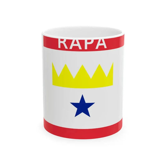 Flag of Rapa (France) White Coffee Mug 11oz - Go Mug Yourself