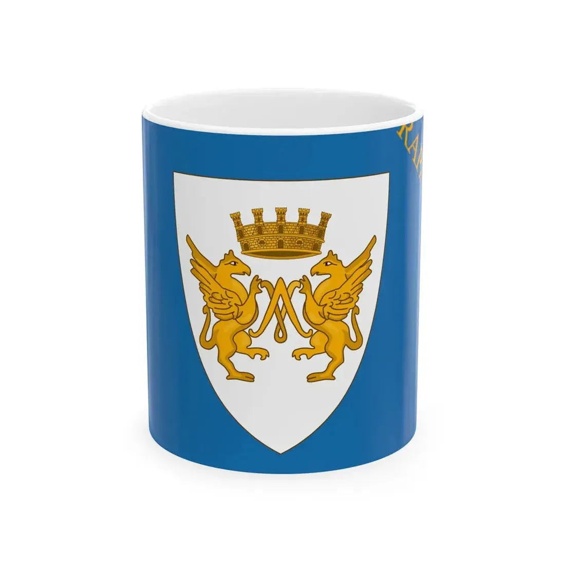 Flag of Rapallo de jure (Italy) White Coffee Mug 11oz - Go Mug Yourself
