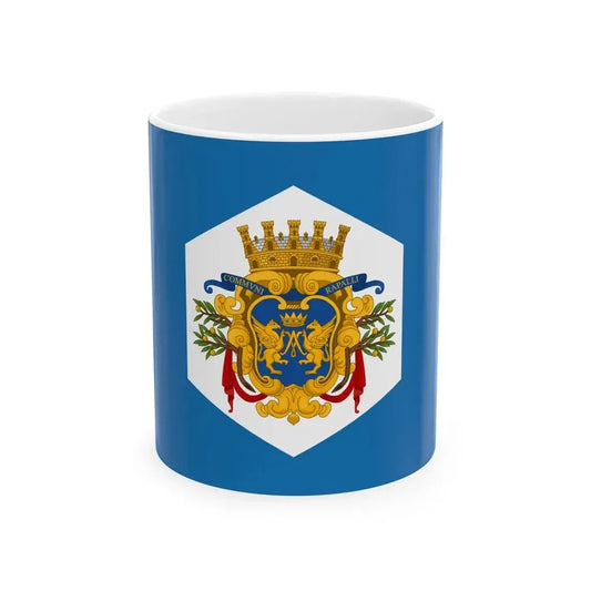 Flag of Rapallo Historical (Italy) White Coffee Mug 11oz - Go Mug Yourself