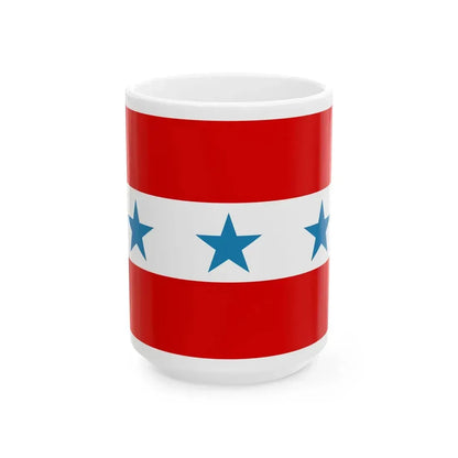 Flag of Rarotonga 1858-1888 (New Zealand) White Coffee Mug 15oz - Go Mug Yourself
