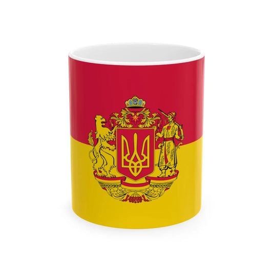 Flag of Raspberry Ukraine 2 (Ukraine) White Coffee Mug 11oz - Go Mug Yourself