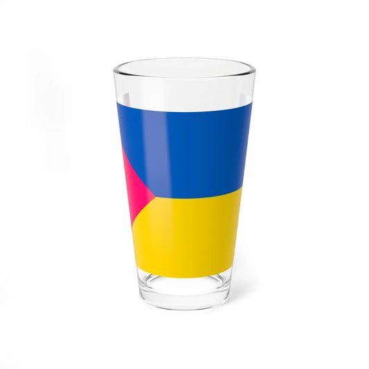 Flag of Raspberry Ukraine (Ukraine) Pint Glass 16oz 16oz - Go Mug Yourself